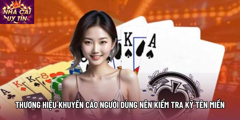 Thương hiệu khuyến cáo người dùng nên kiểm tra kỹ tên miền