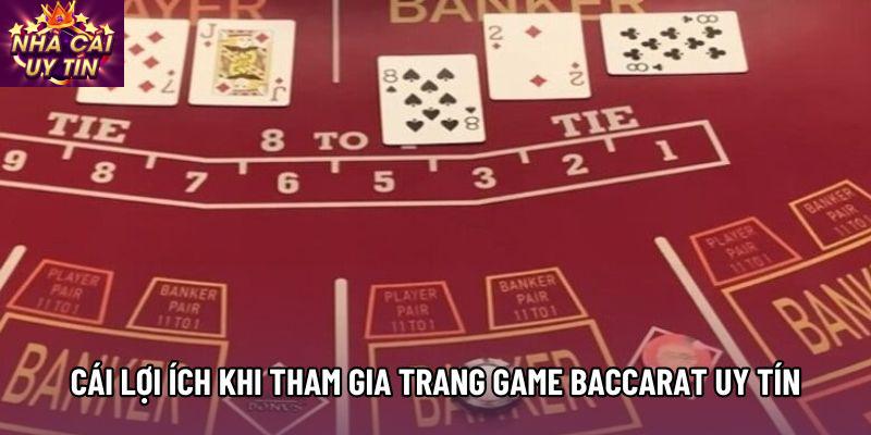 Cái lợi khi tham gia trang game baccarat uy tín Cái lợi khi tham gia trang game baccarat uy tín